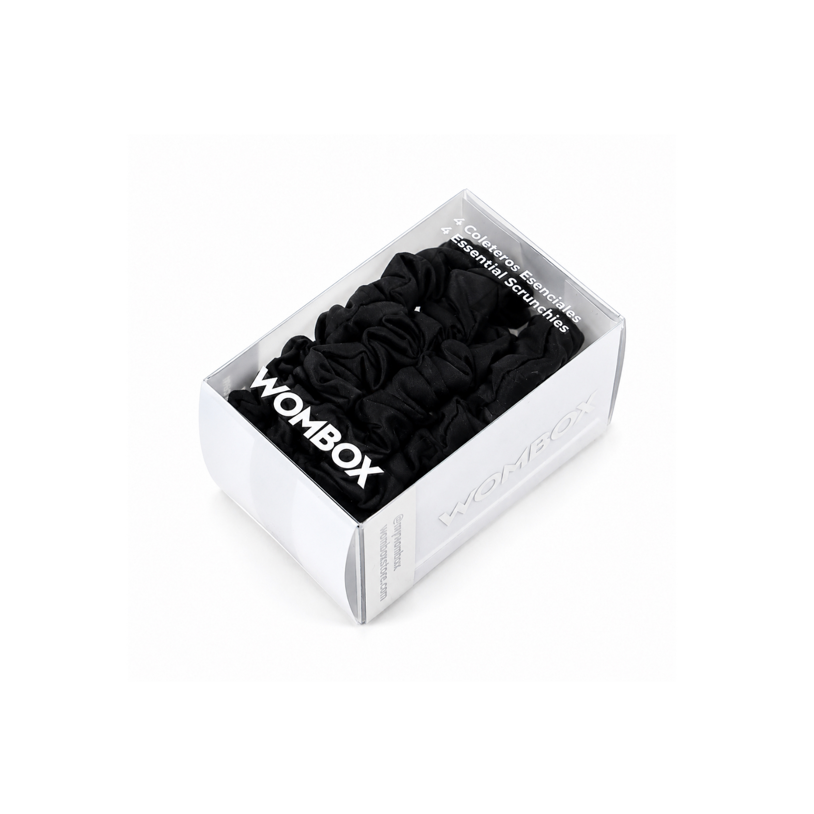 Skinny Silk Scrunchie in Noir