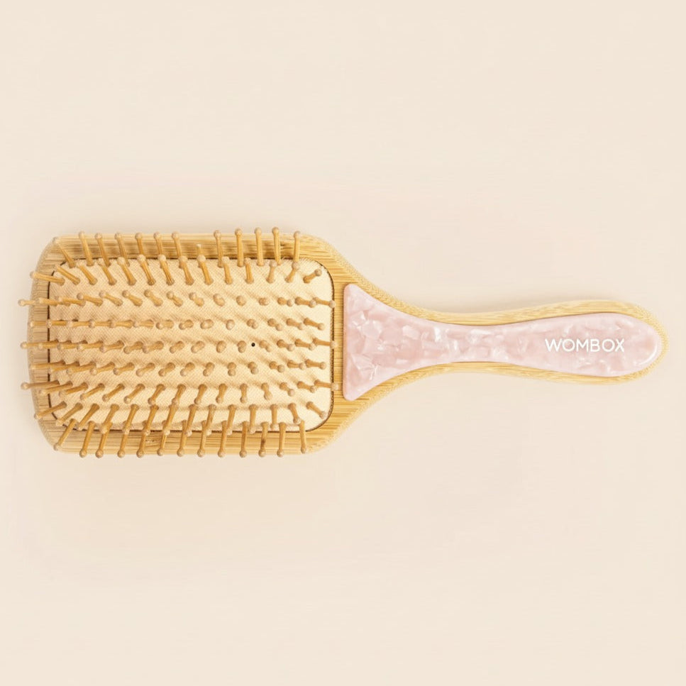 Pink Bamboo Paddle brush Rosy Glow