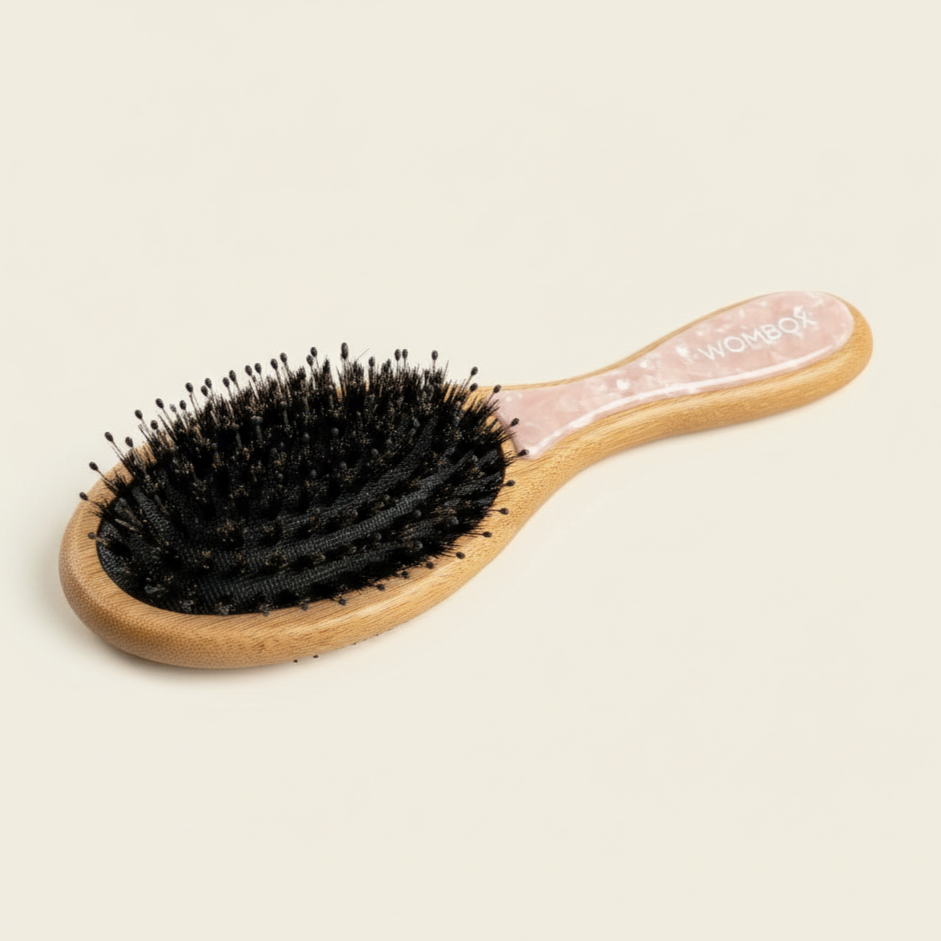 Pink Bamboo Paddle brush in Rosy Glow