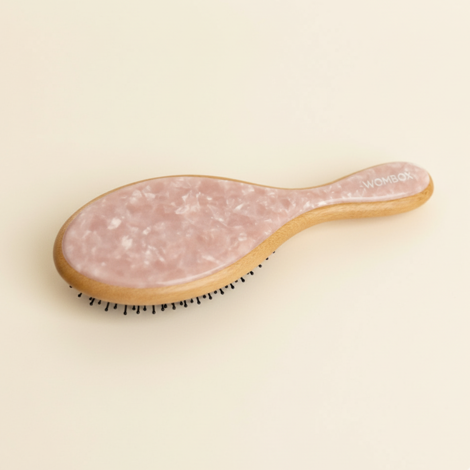 Pink Bamboo Paddle brush in Rosy Glow