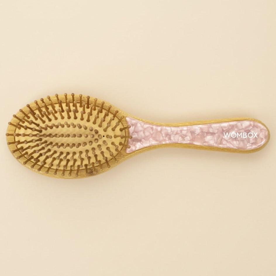 Pink Bamboo Paddle brush in Rosy Glow