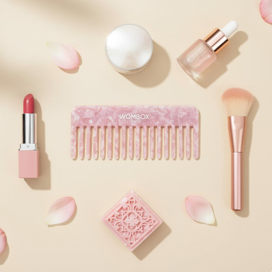 Pink Rectangle comb in Rosy Glow