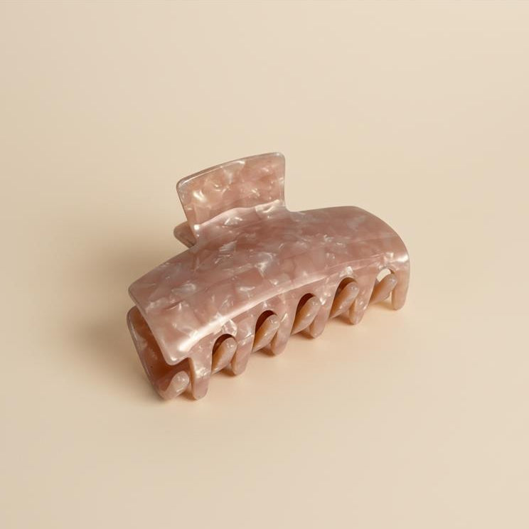 Pink Square Hair Clip in Rosy Glow