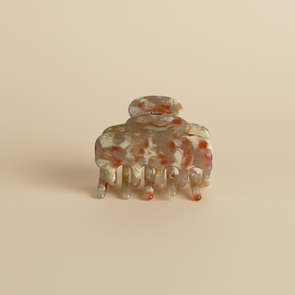 Pink Tiny Claw Hair Clip in Blush Tortoise