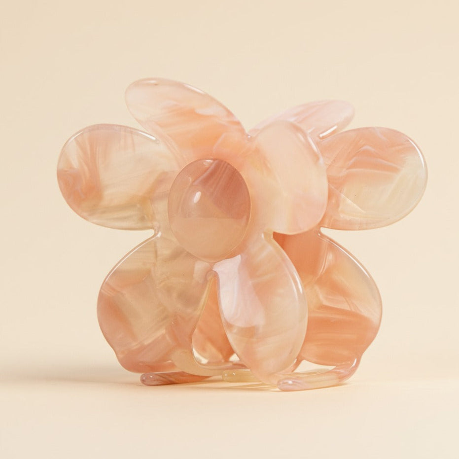 Pink Flower Hair Clip Coral Pink