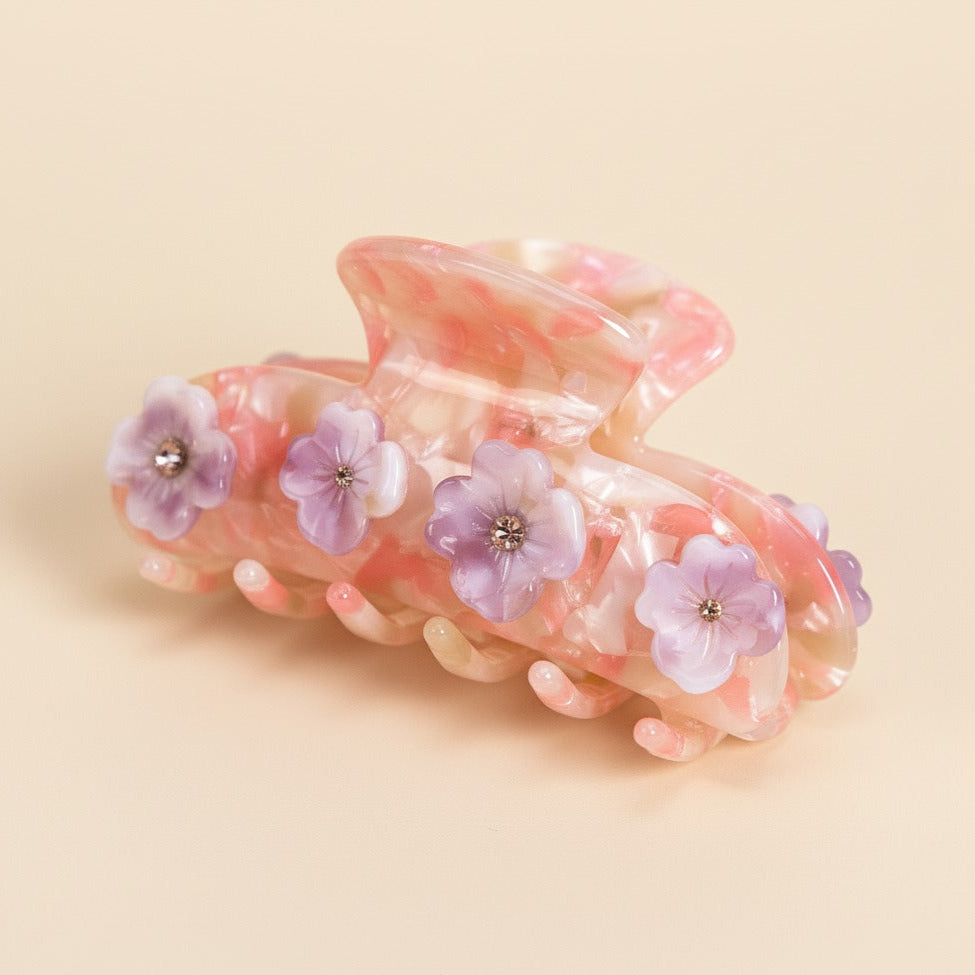 Pink Belle Hair Clip in Autumn Fall