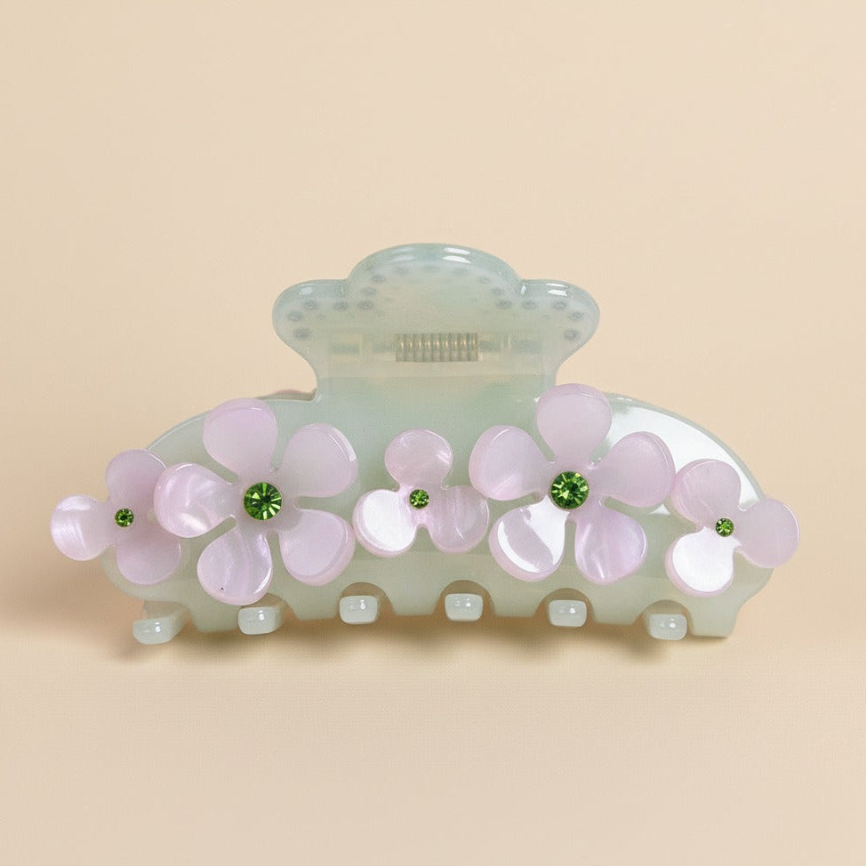 Green Belle Hair Clip in Summer Wind