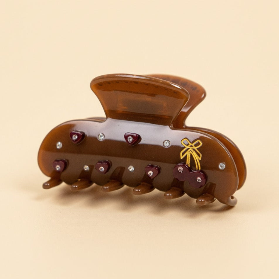 Brown Belle Hair Clip in Sweet Chocolate