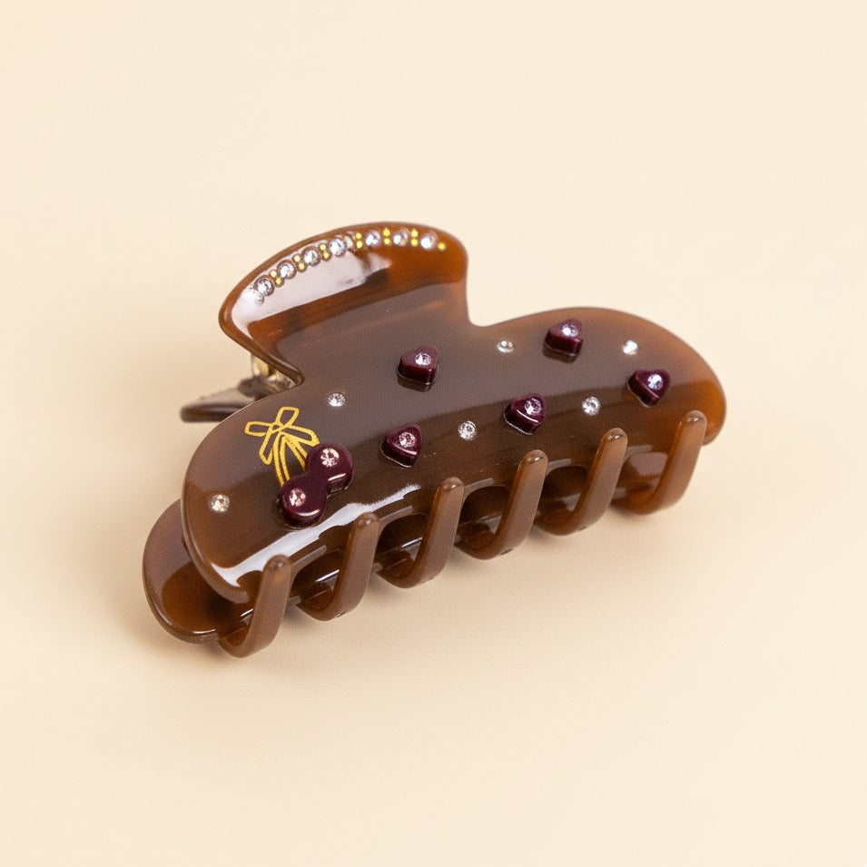 Brown Belle Hair Clip in Sweet Chocolate
