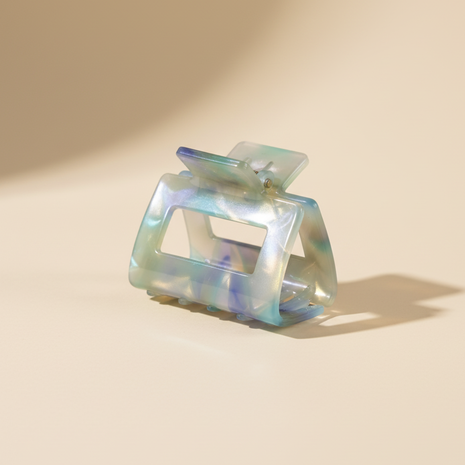Violet Mini square Hair Clip in Aurora
