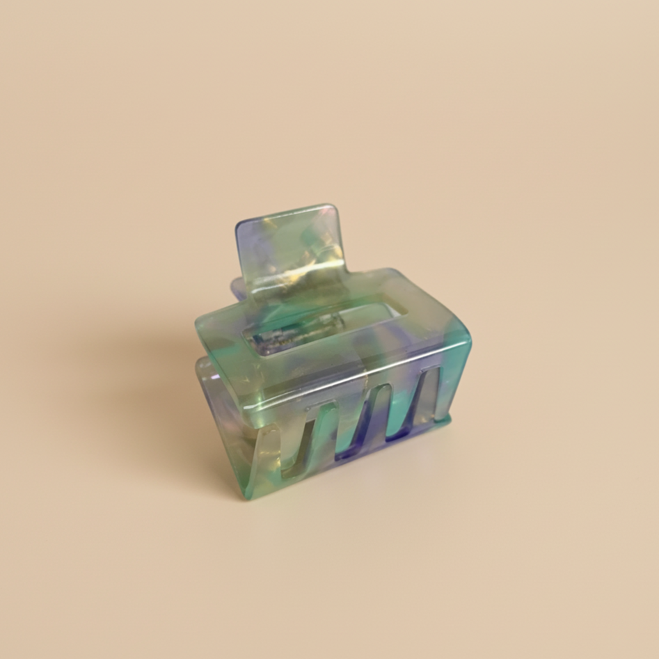 Violet Mini square Hair Clip in Aurora