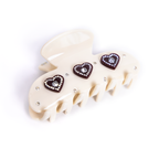 White Belle Hair Clip in Red Velvet