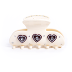 White Belle Hair Clip in Red Velvet