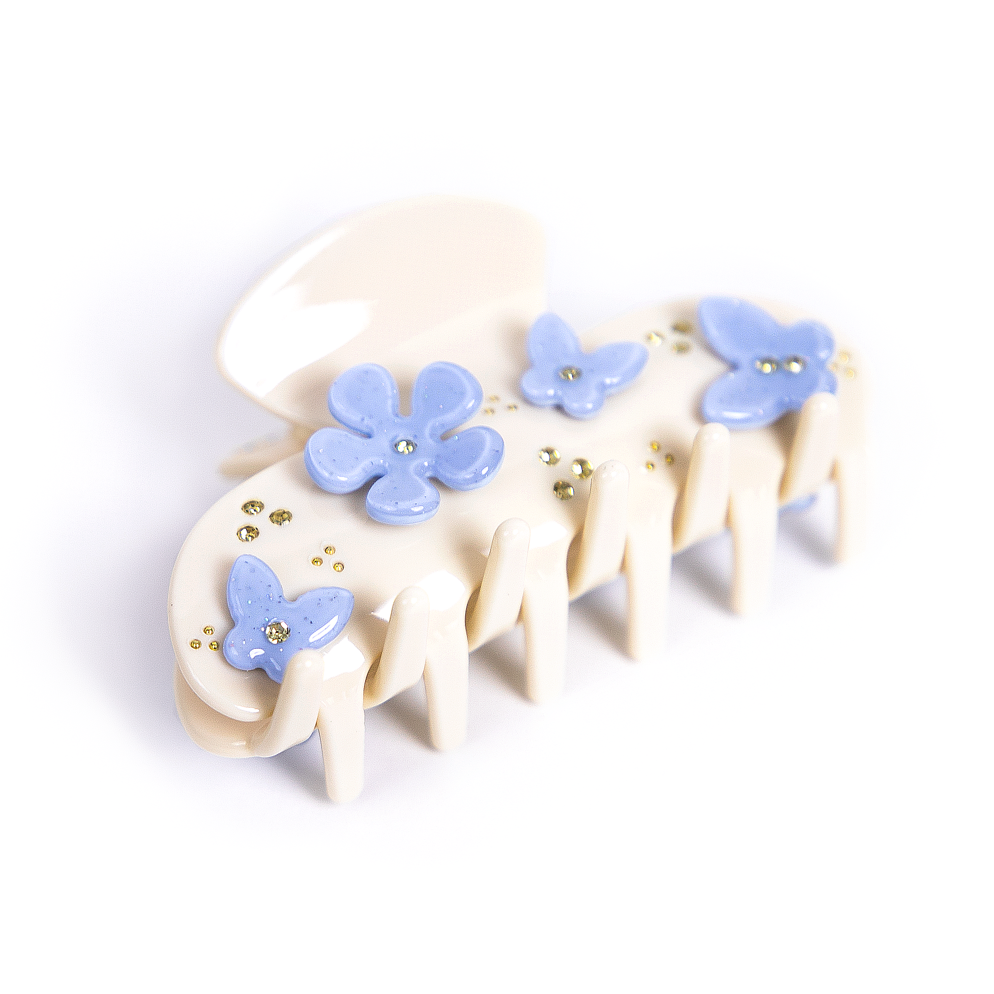 Belle Hair Clip in Blue Petal Whisper