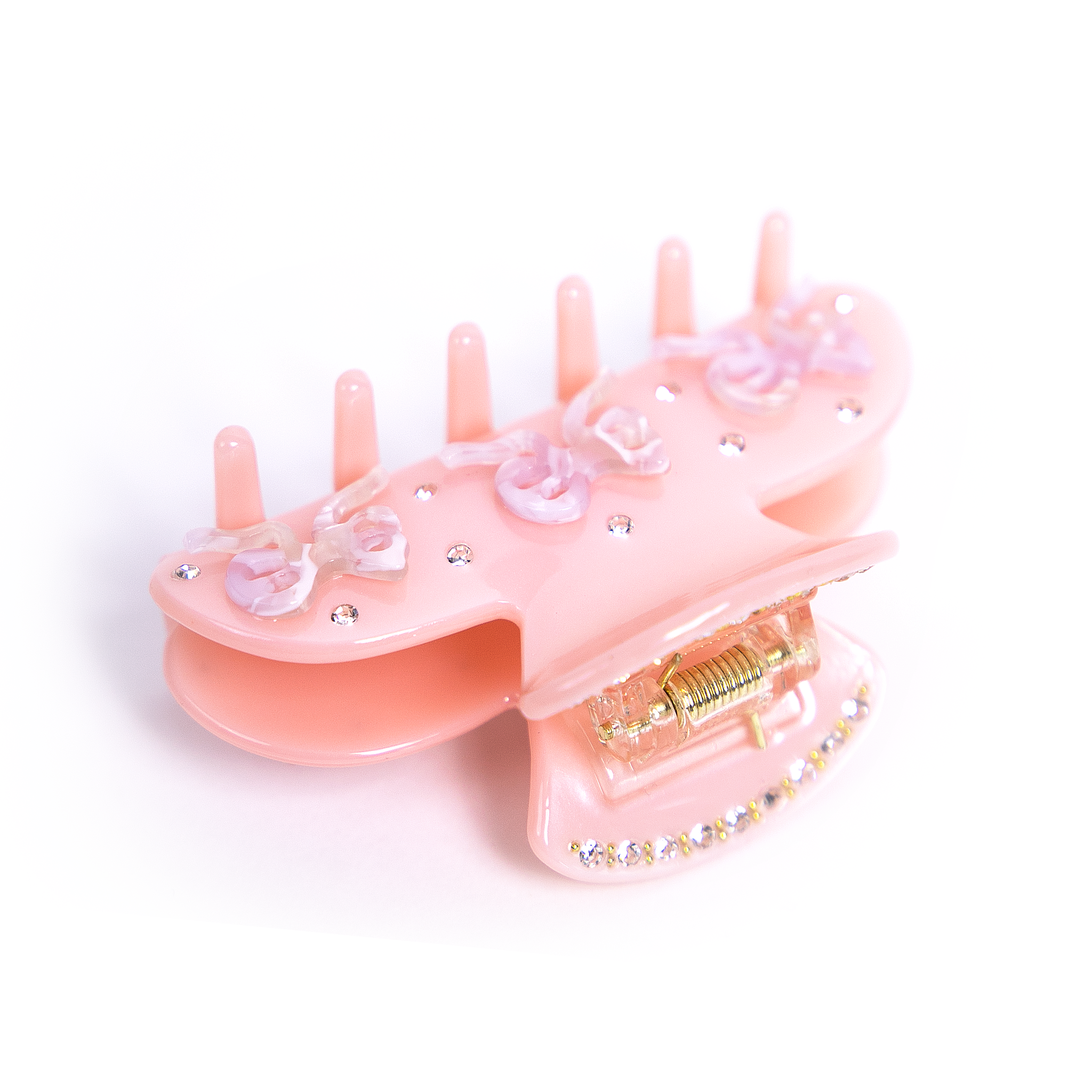 Belle Hair Clip in Blush Ribbon