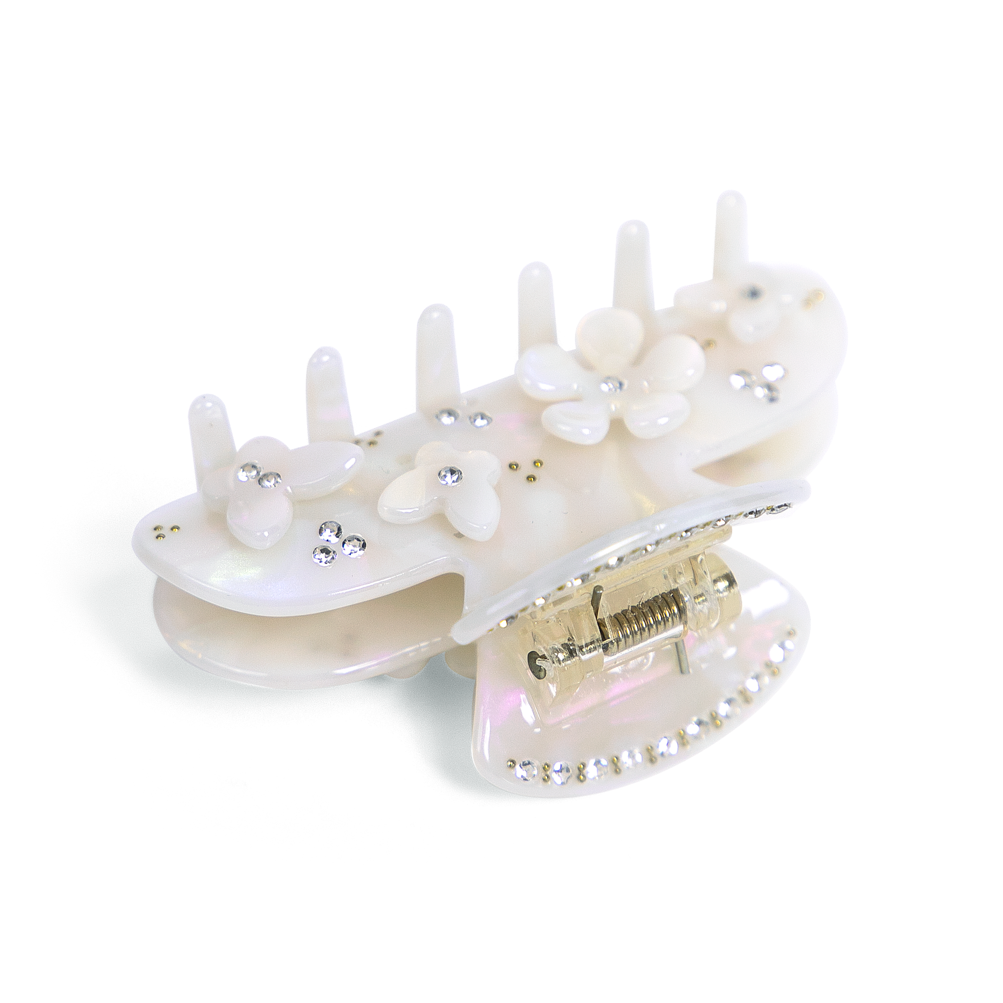 Belle Hair Clip in White Petal Whisper