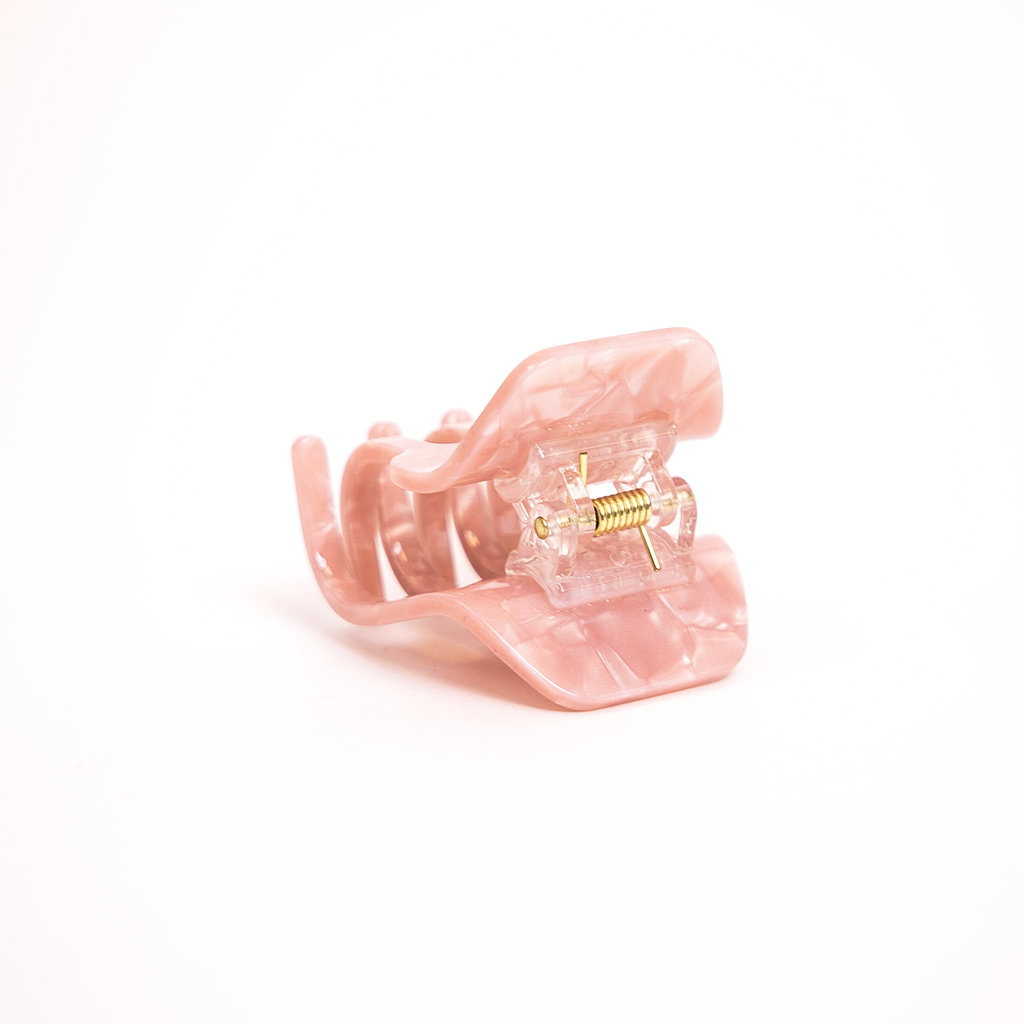 Mini Claw Hair Clip in Rosy Glow