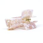 Square Hair Clip in Blush Tortoise
