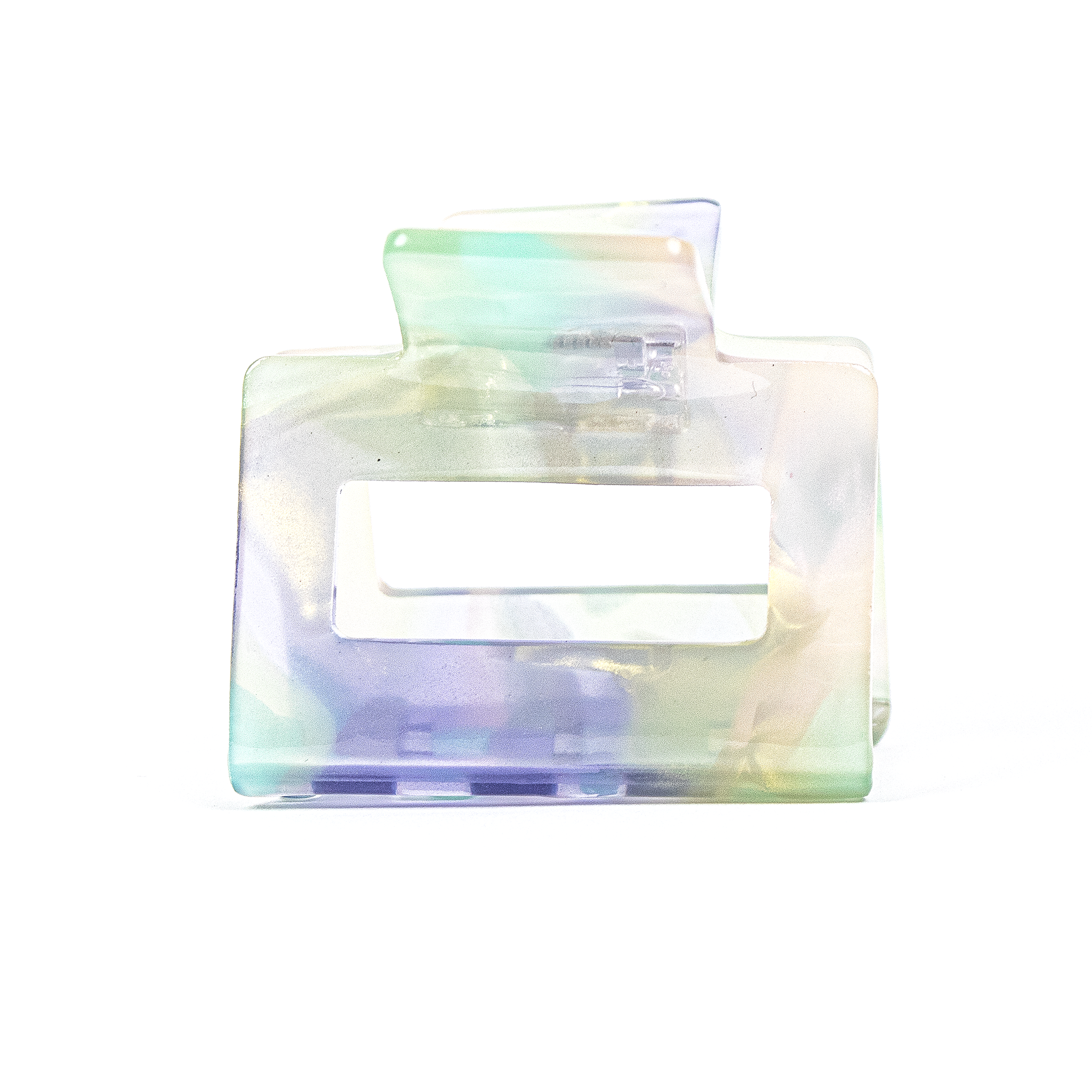 Mini square Hair Clip in Aurora