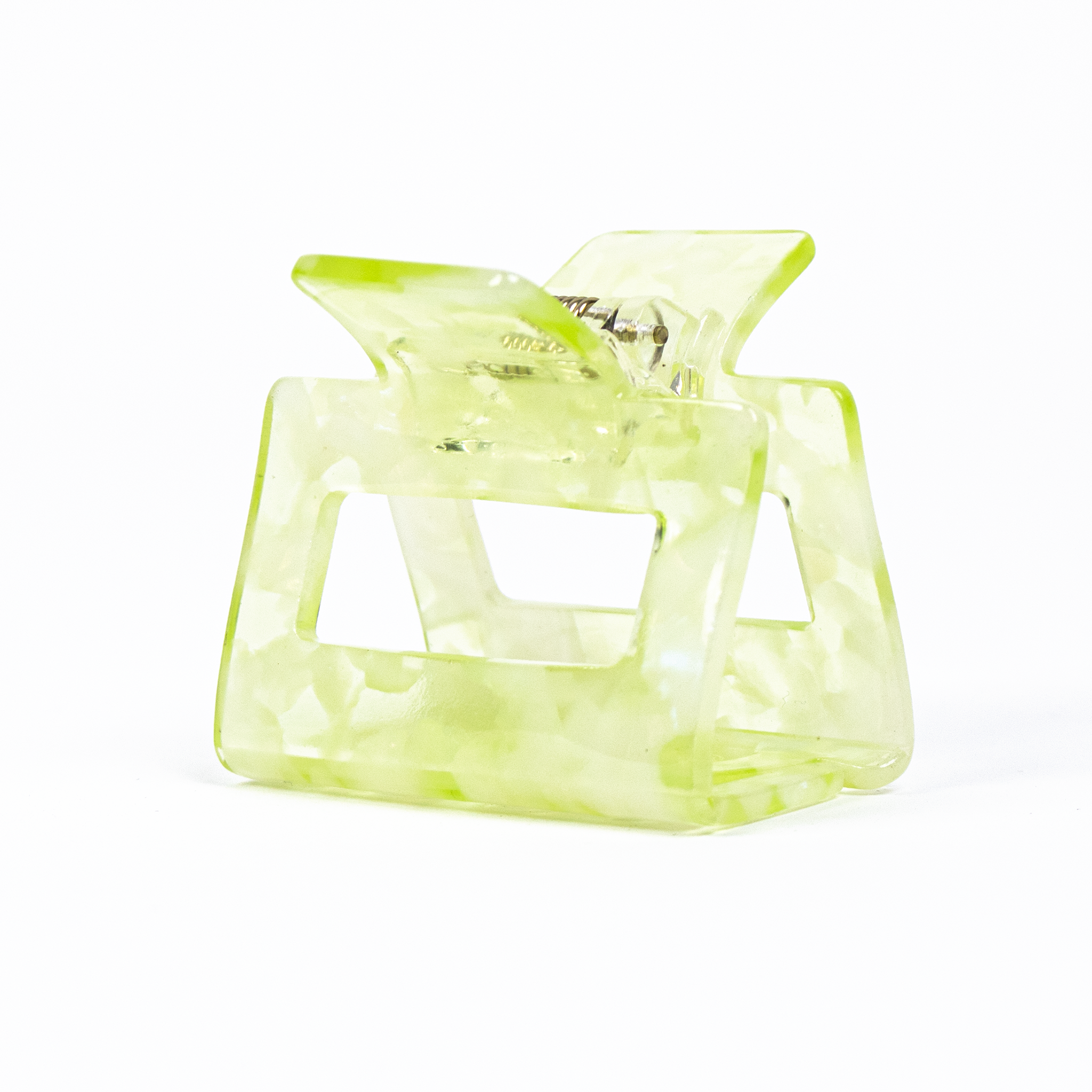 Mini square Hair Clip in Lime Sorbet