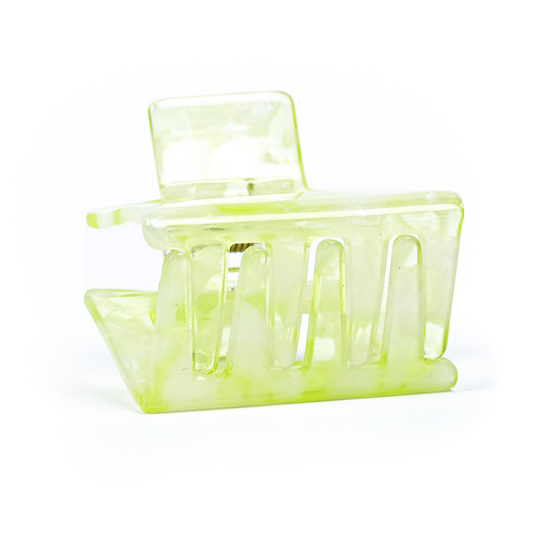 Mini square Hair Clip in Lime Sorbet