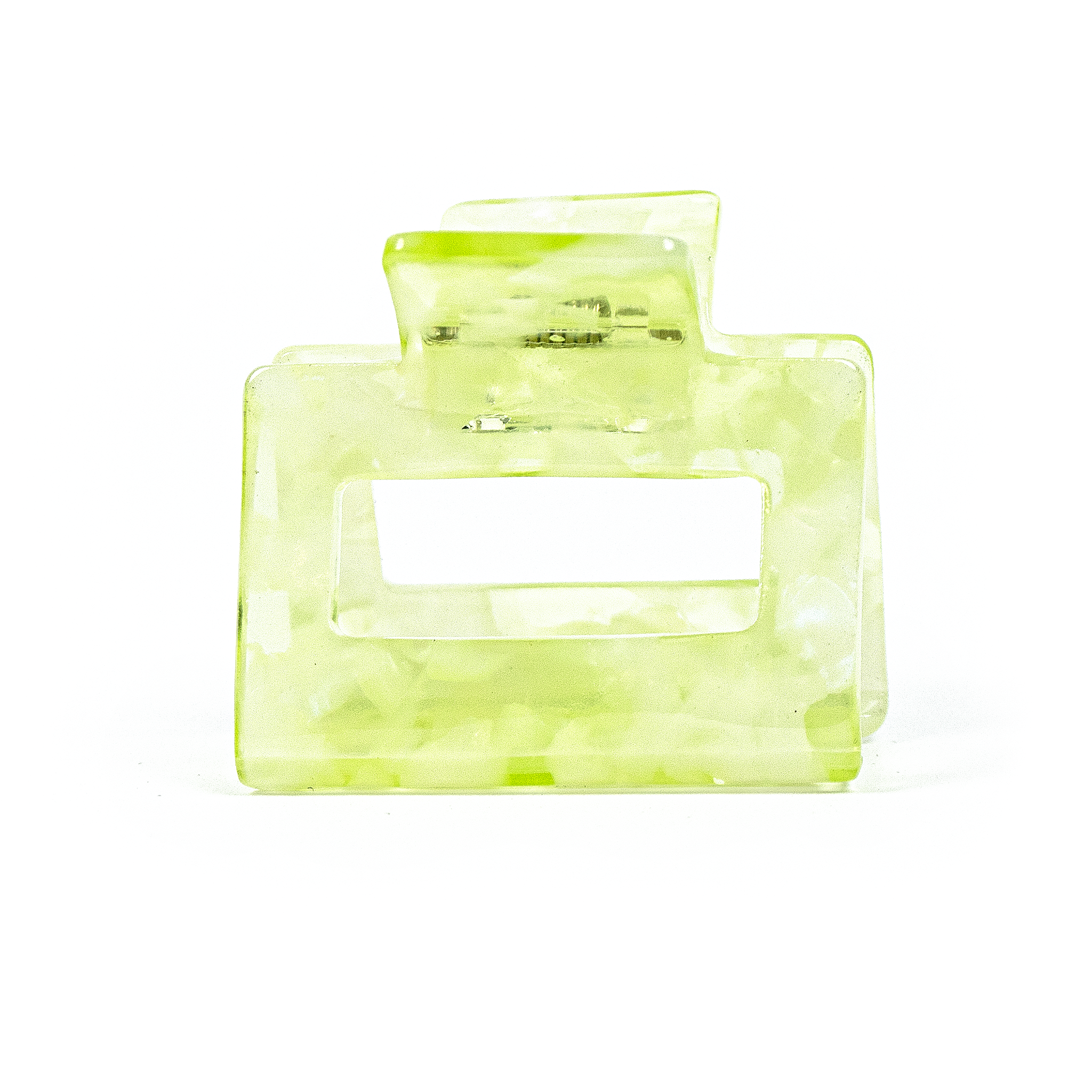Mini square Hair Clip in Lime Sorbet