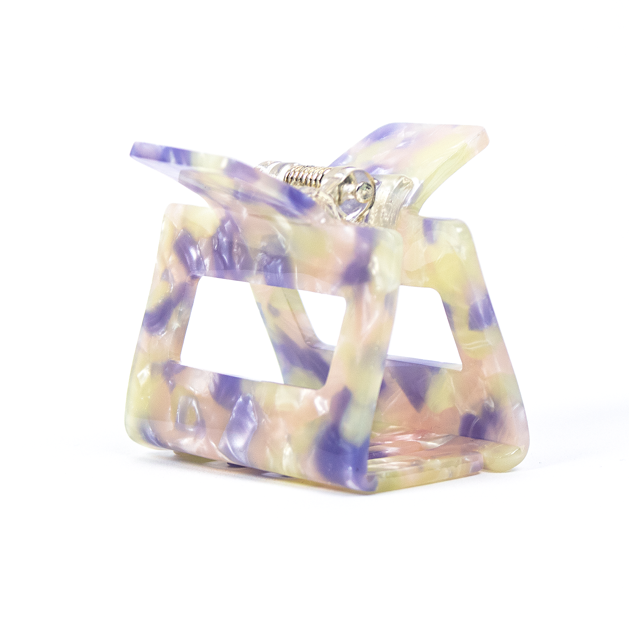 Mini square Hair Clip in Dream Garden