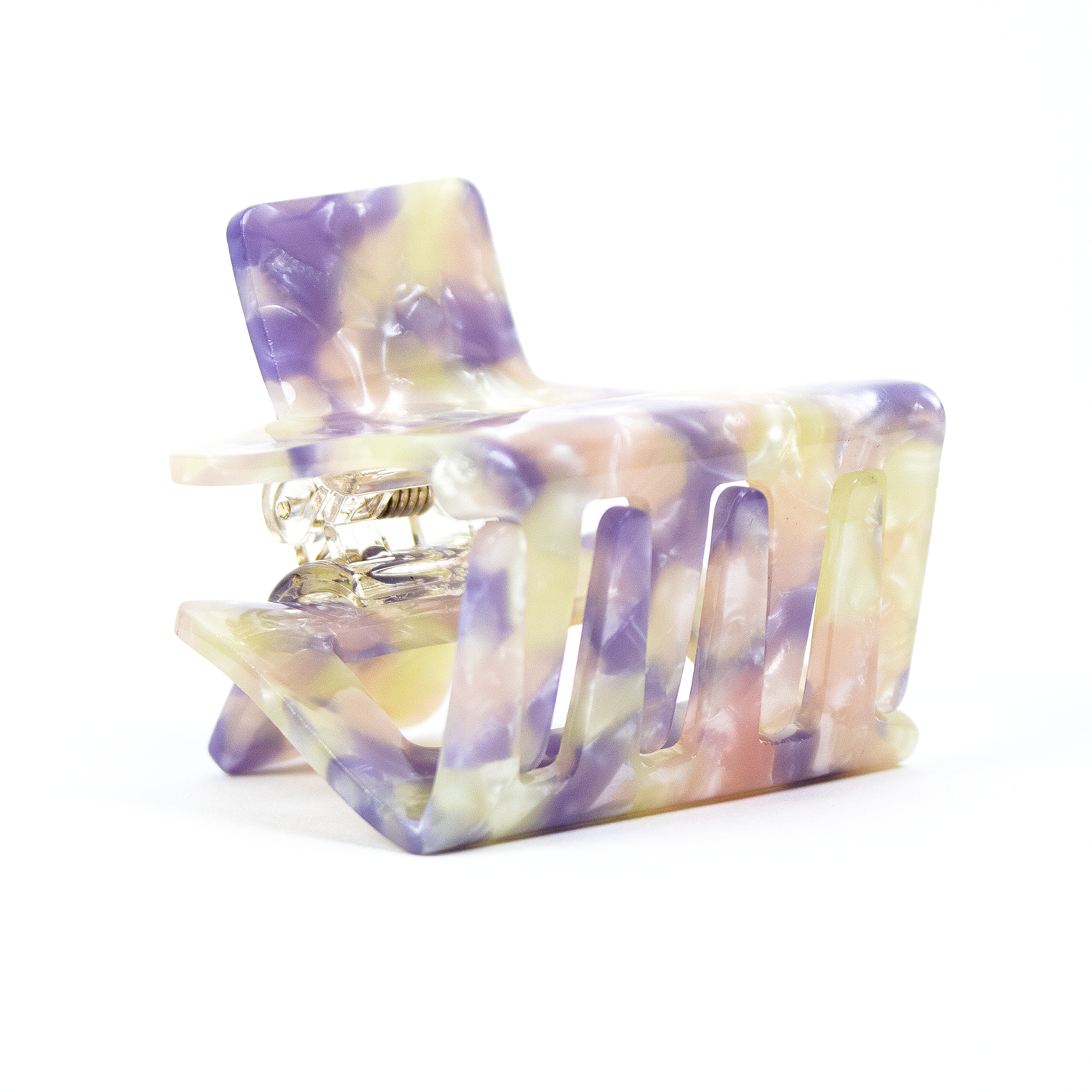 Mini square Hair Clip in Dream Garden