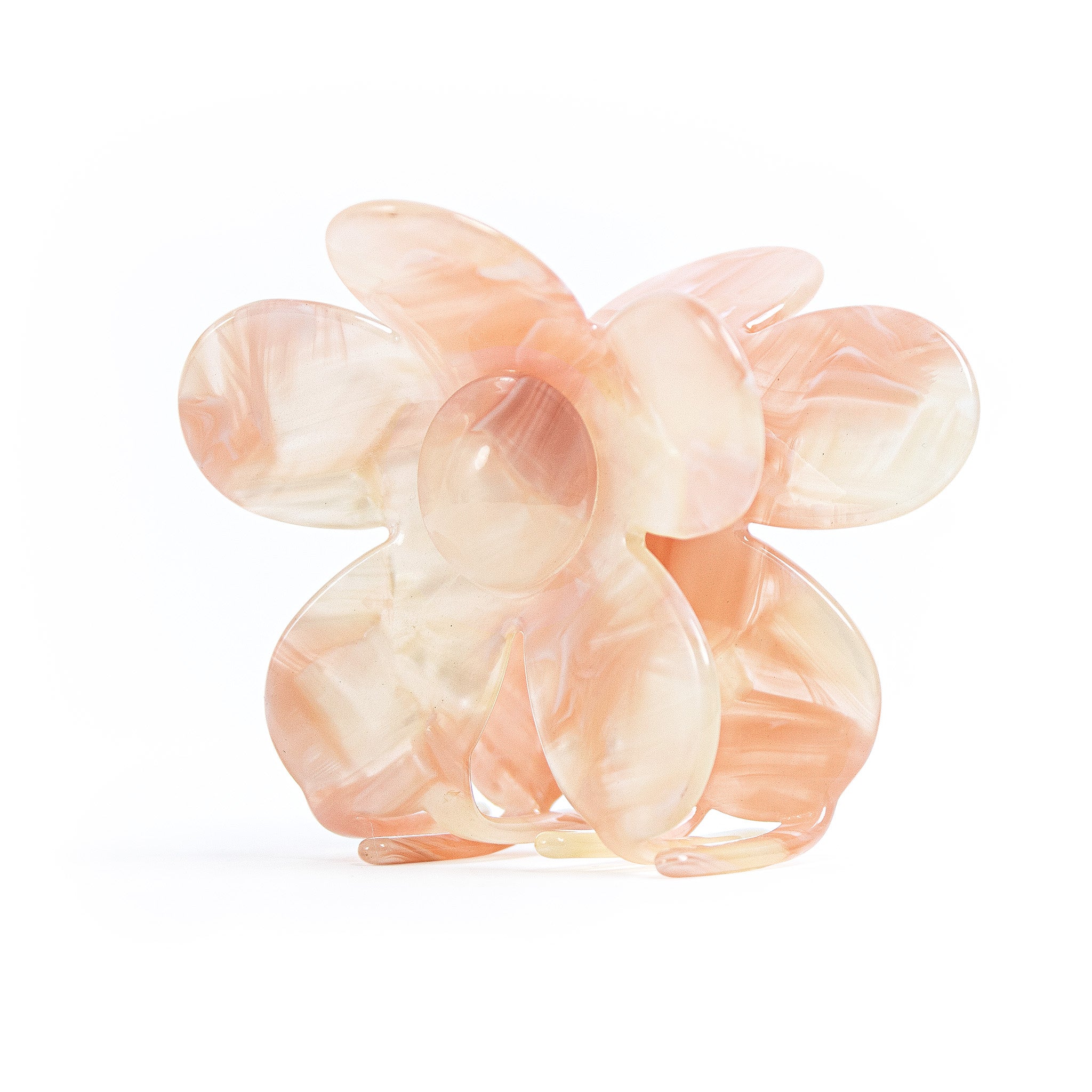 Flower Hair Clip Coral Pink