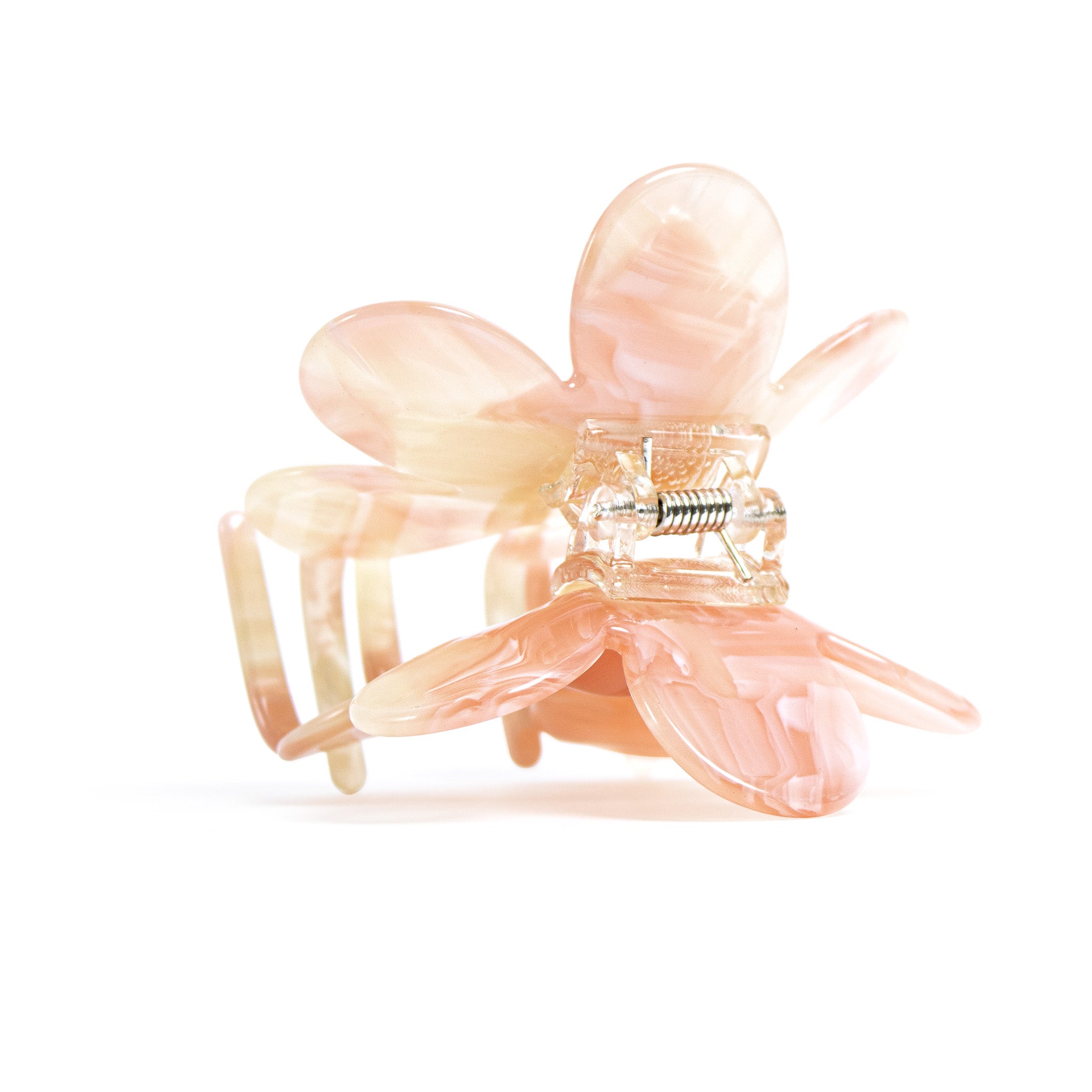 Flower Hair Clip Coral Pink