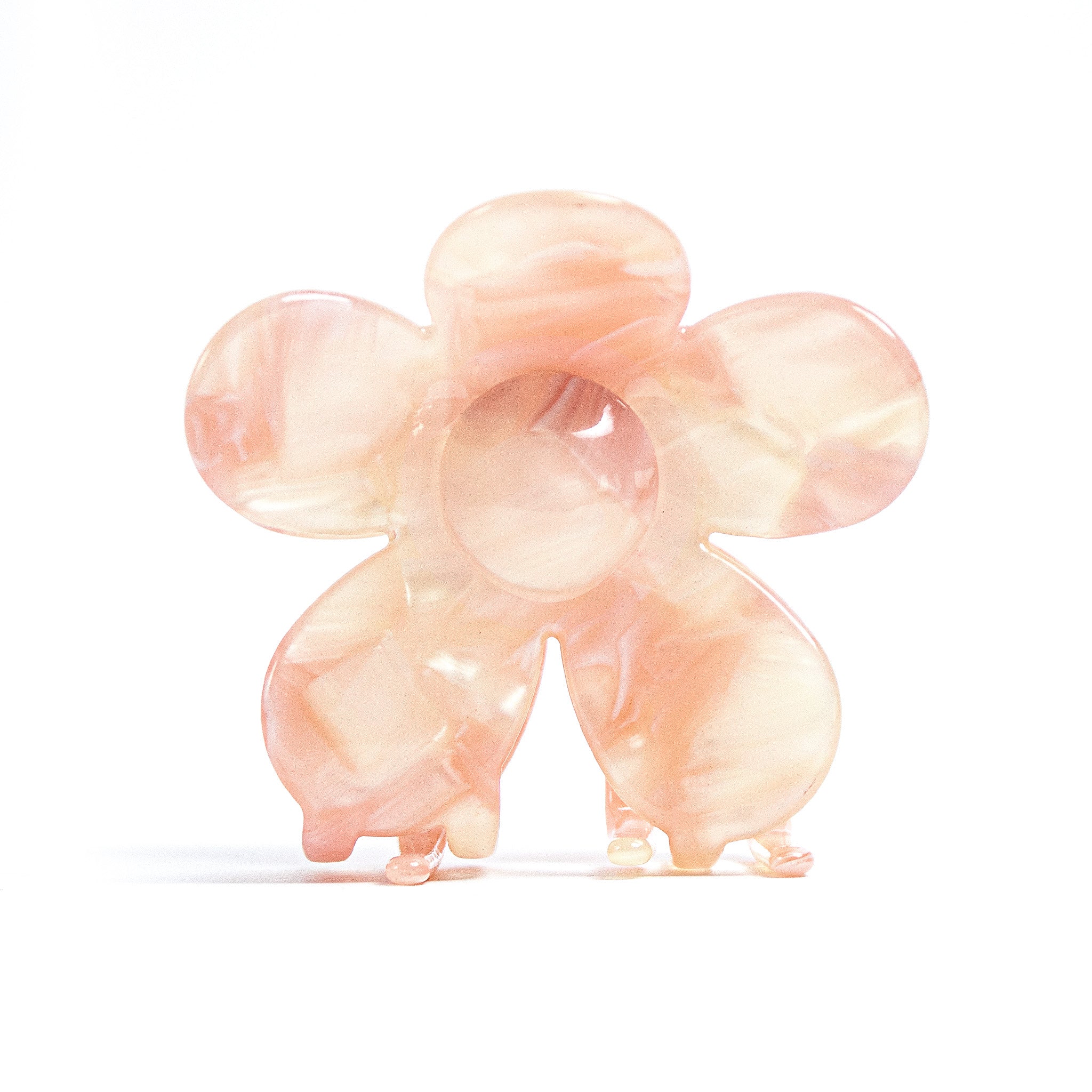 Flower Hair Clip Coral Pink