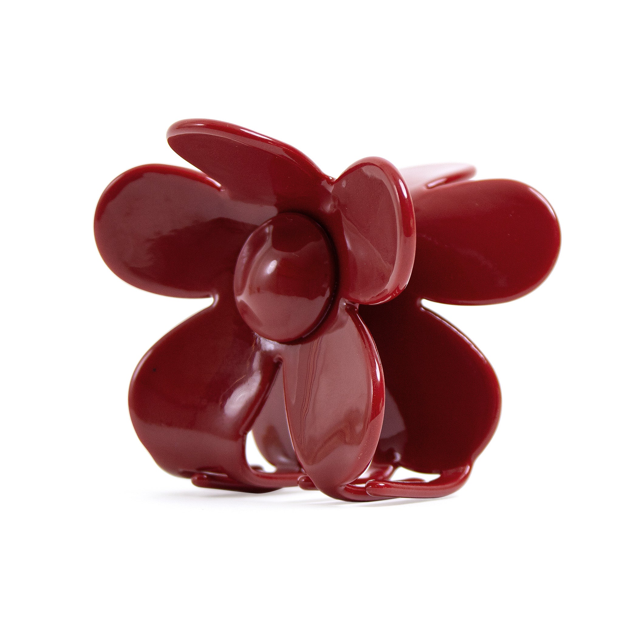 Flower Hair Clip Garnet