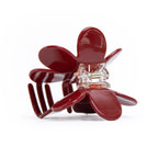 Flower Hair Clip Garnet