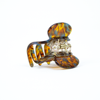 Tiny Claw Clip in Ocean Amber