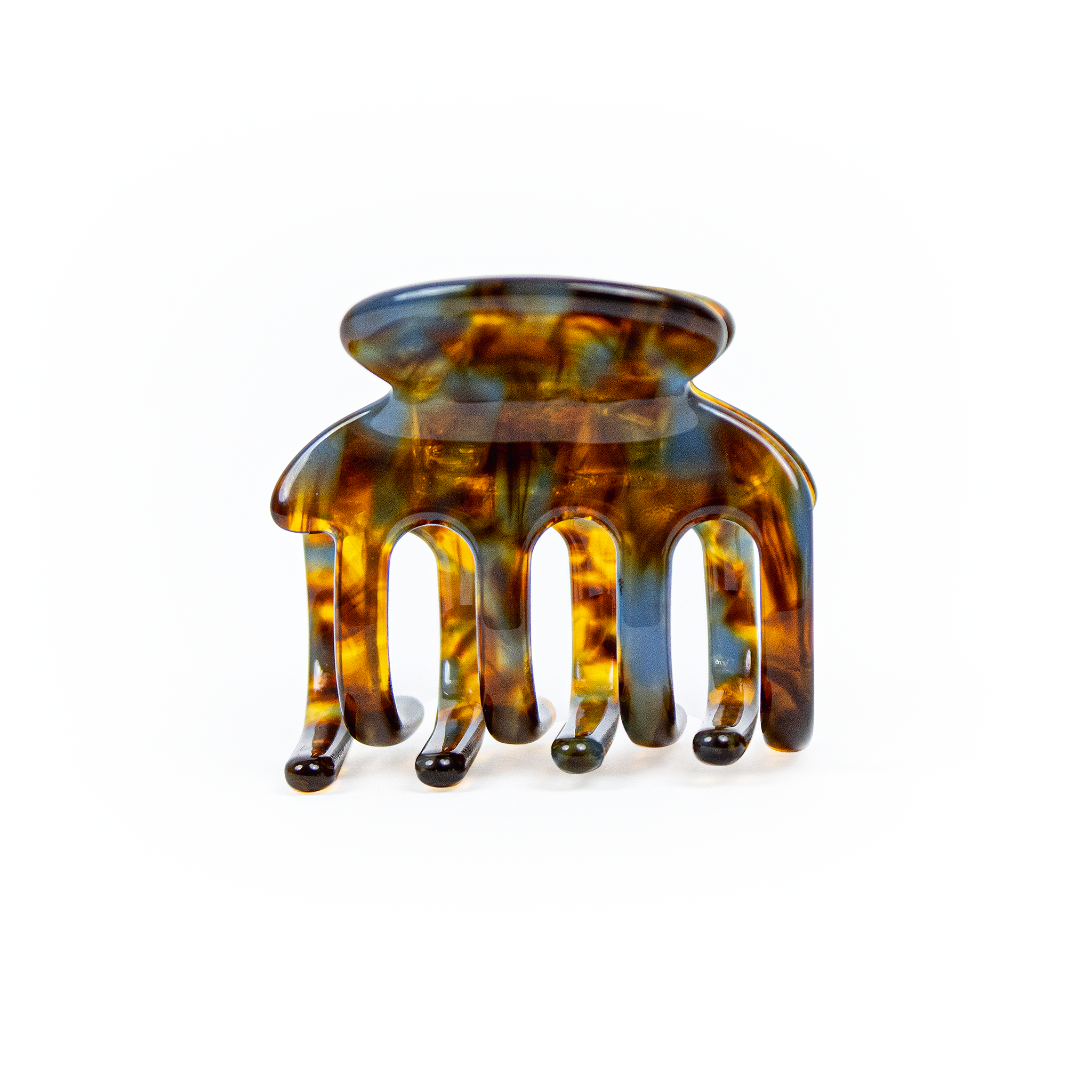 Tiny Claw Hair Clip in Ocean Amber