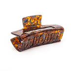 Square Hair Clip in Burnt Caramel
