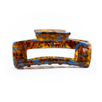 Square Hair Clip in Burnt Caramel