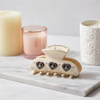 White Belle Hair Clip in Red Velvet