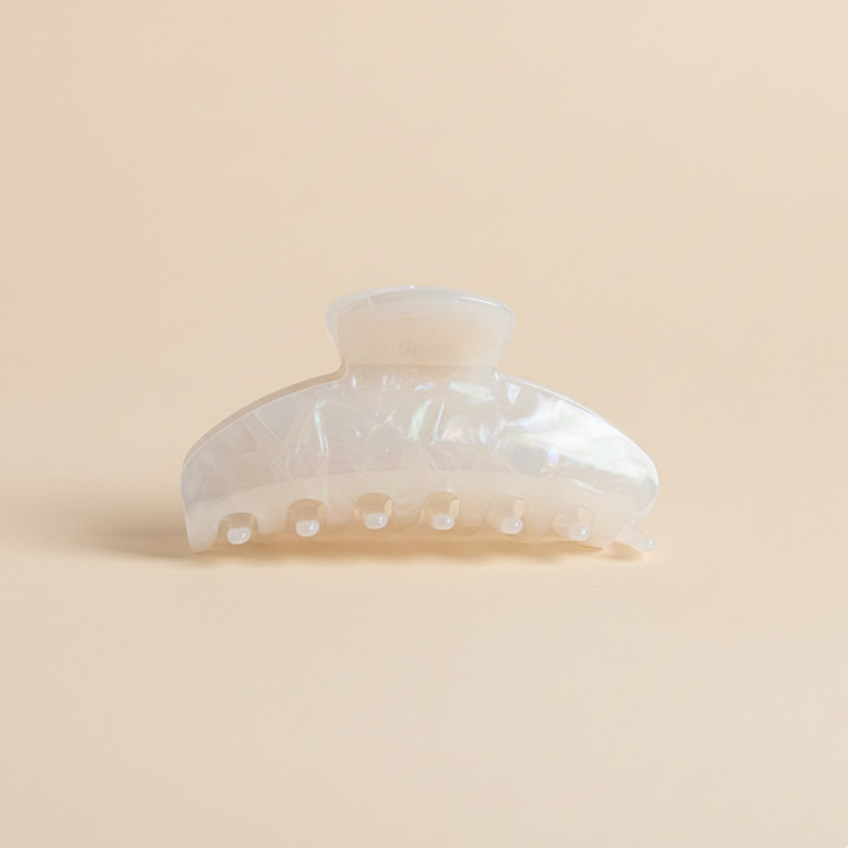 White Moon Hair Clip in Morning Dew