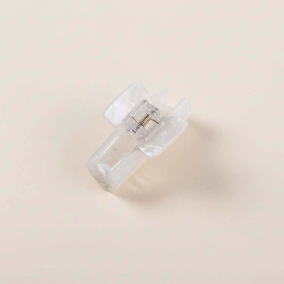 White Moon Hair Clip in Morning Dew