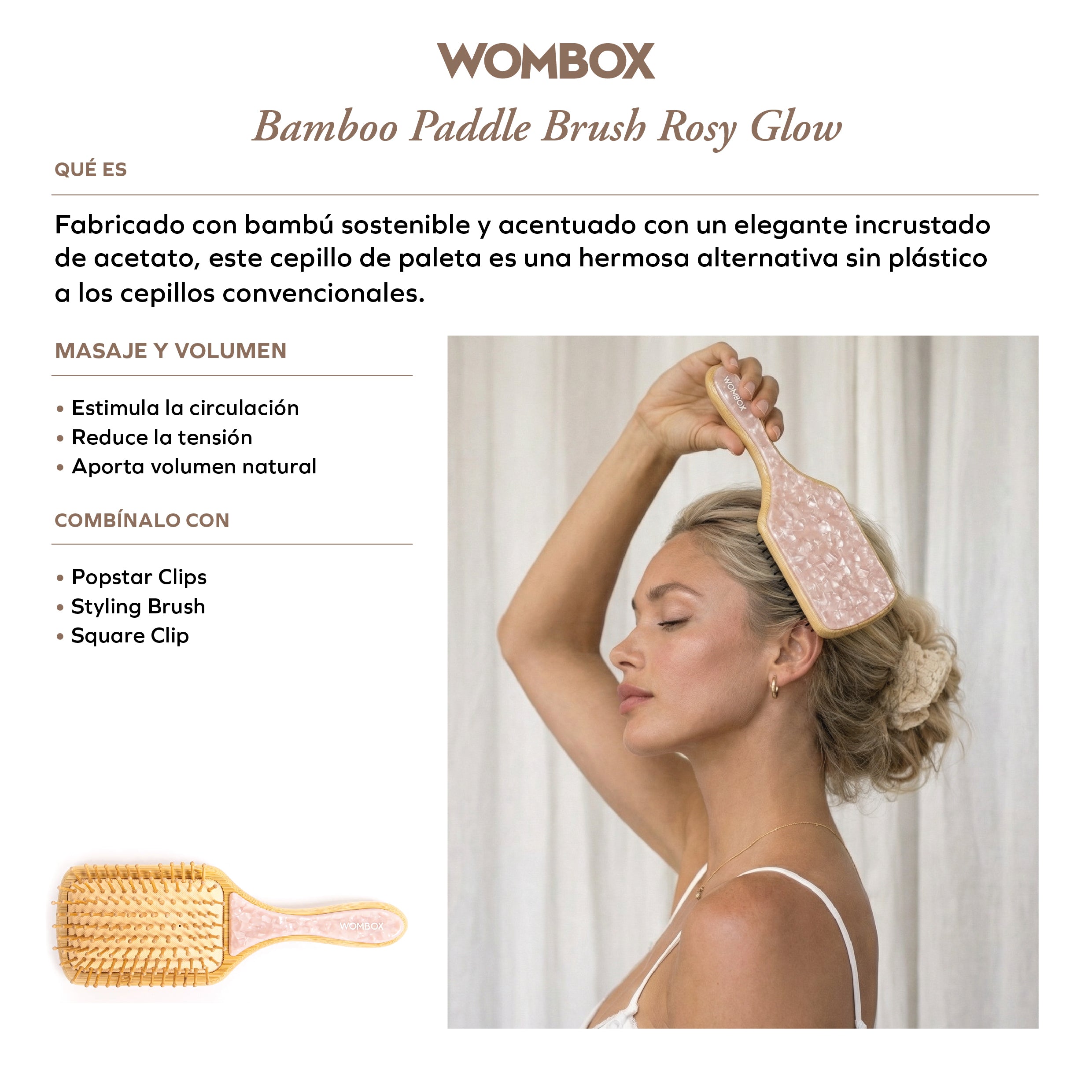 Bamboo Paddle brush Morning Dew